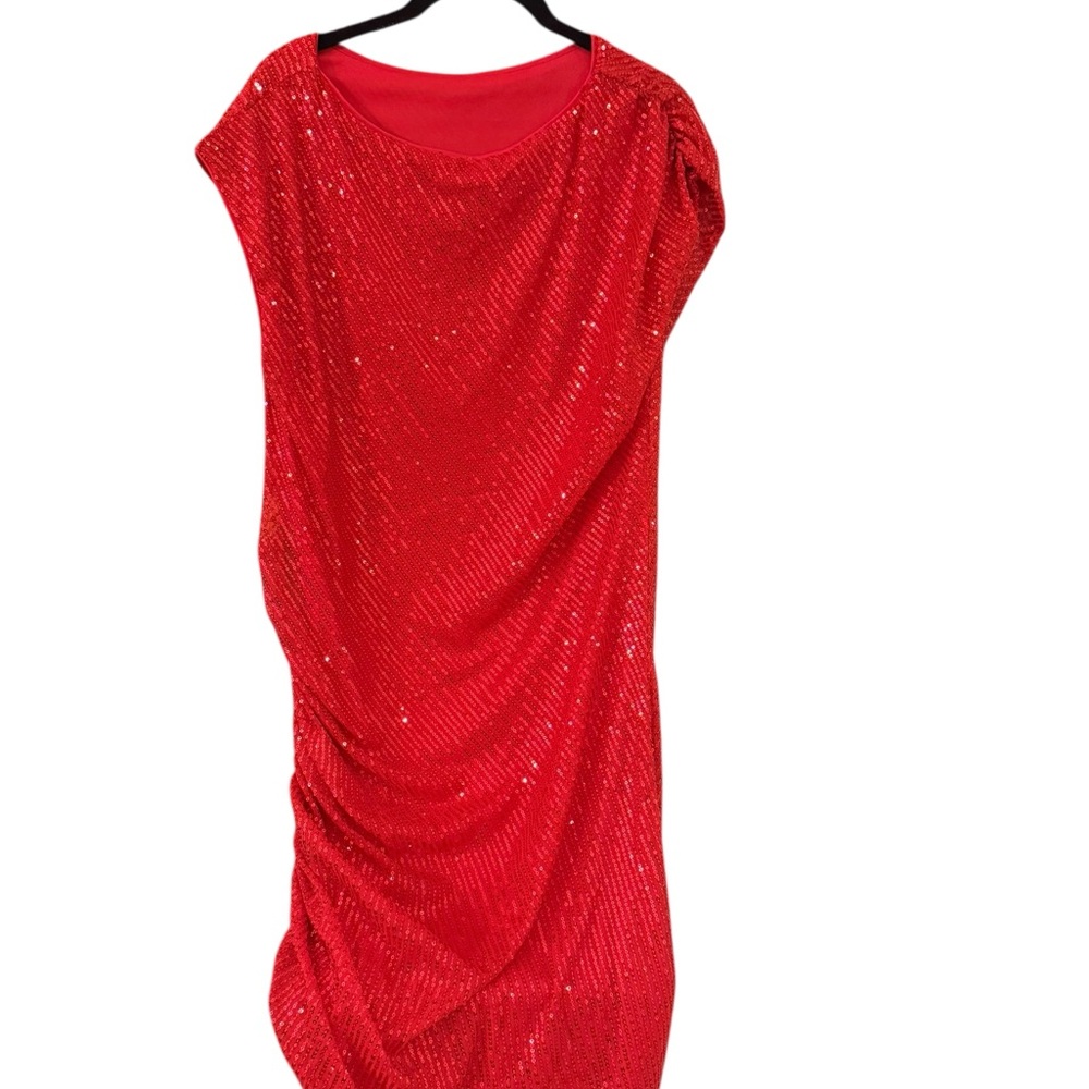 Elegant Red Sequin Dress NWT